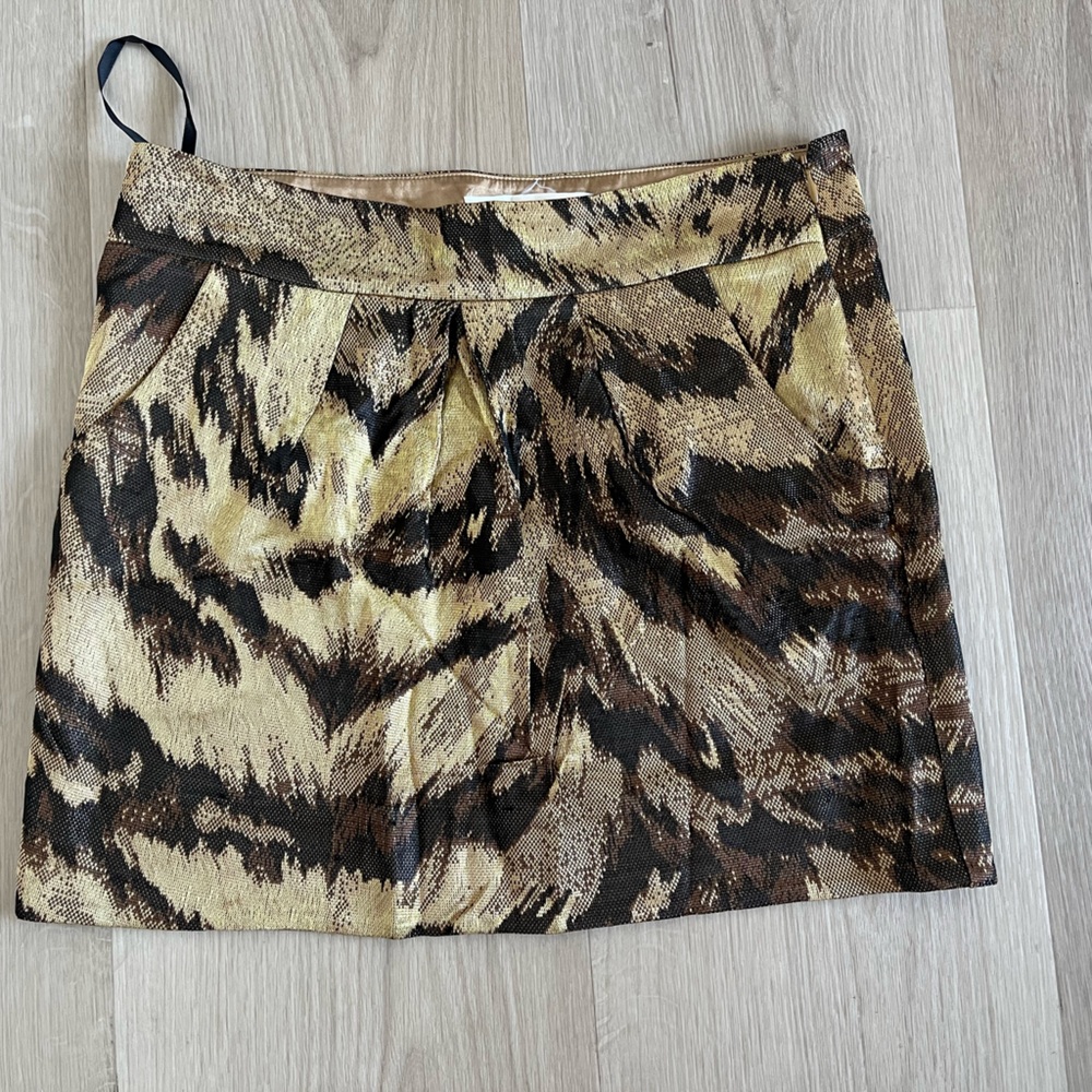 DVF Gold Pocket Mini Skirt
